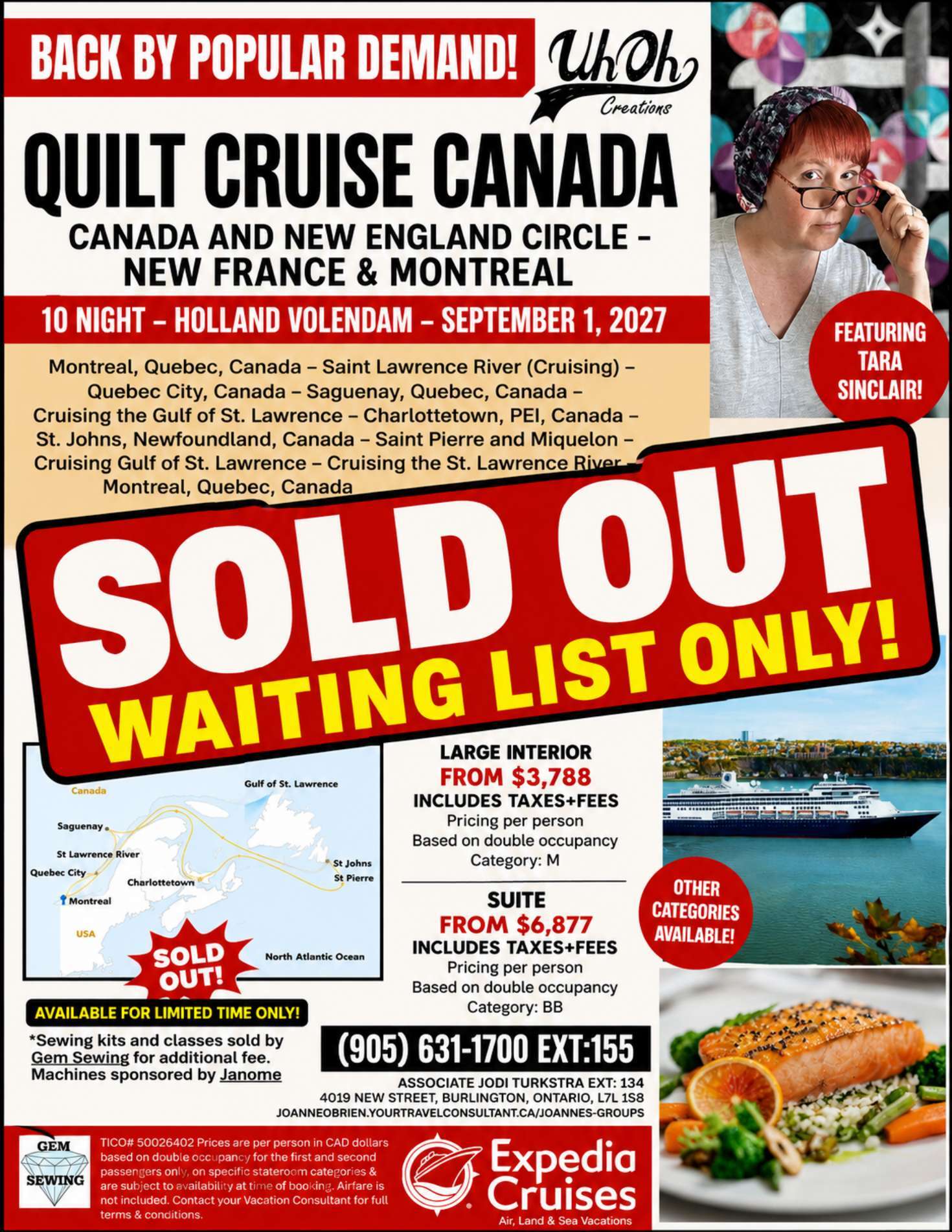 Second Quilt Cruise  SOLD OUT- join waitlist
