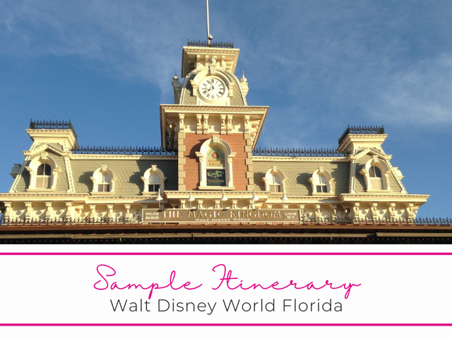 Walt DIsney World Sample Itinerary