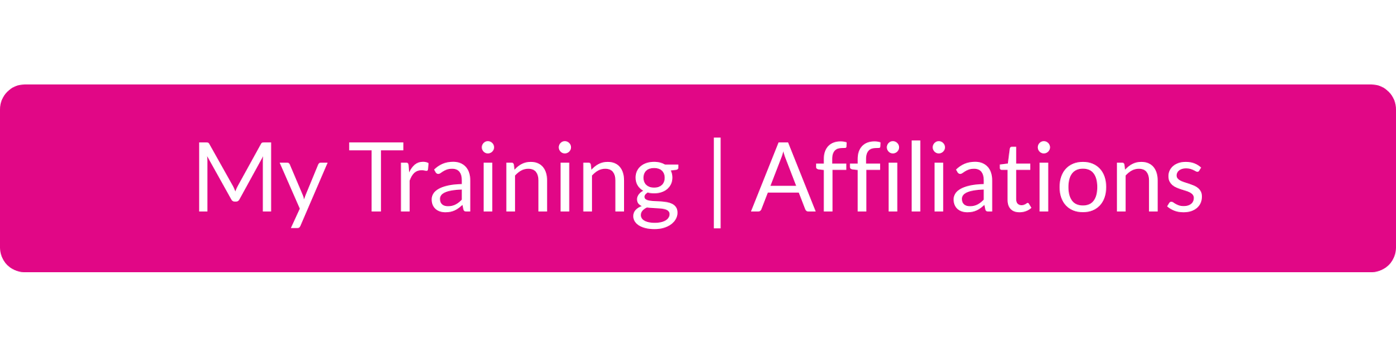 Button labeled "My Training and Affiliations" showing travel advisor certifications