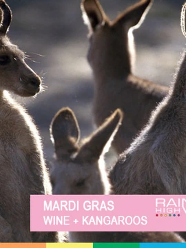 MARDI GRAS - WINE + ROOS