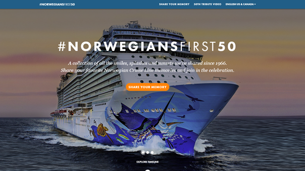 NCL 50th Anniversary - $100 Onboard Credit Combinable with Free at Sea