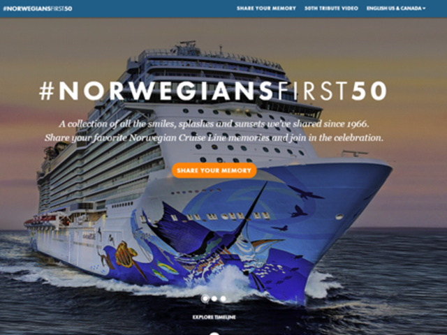 NCL 50th Anniversary - $100 Onboard Credit Combinable with Free at Sea