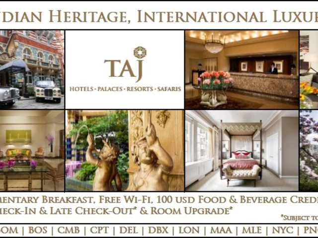 SELECT Tajness! Indian Heritage, International Luxury