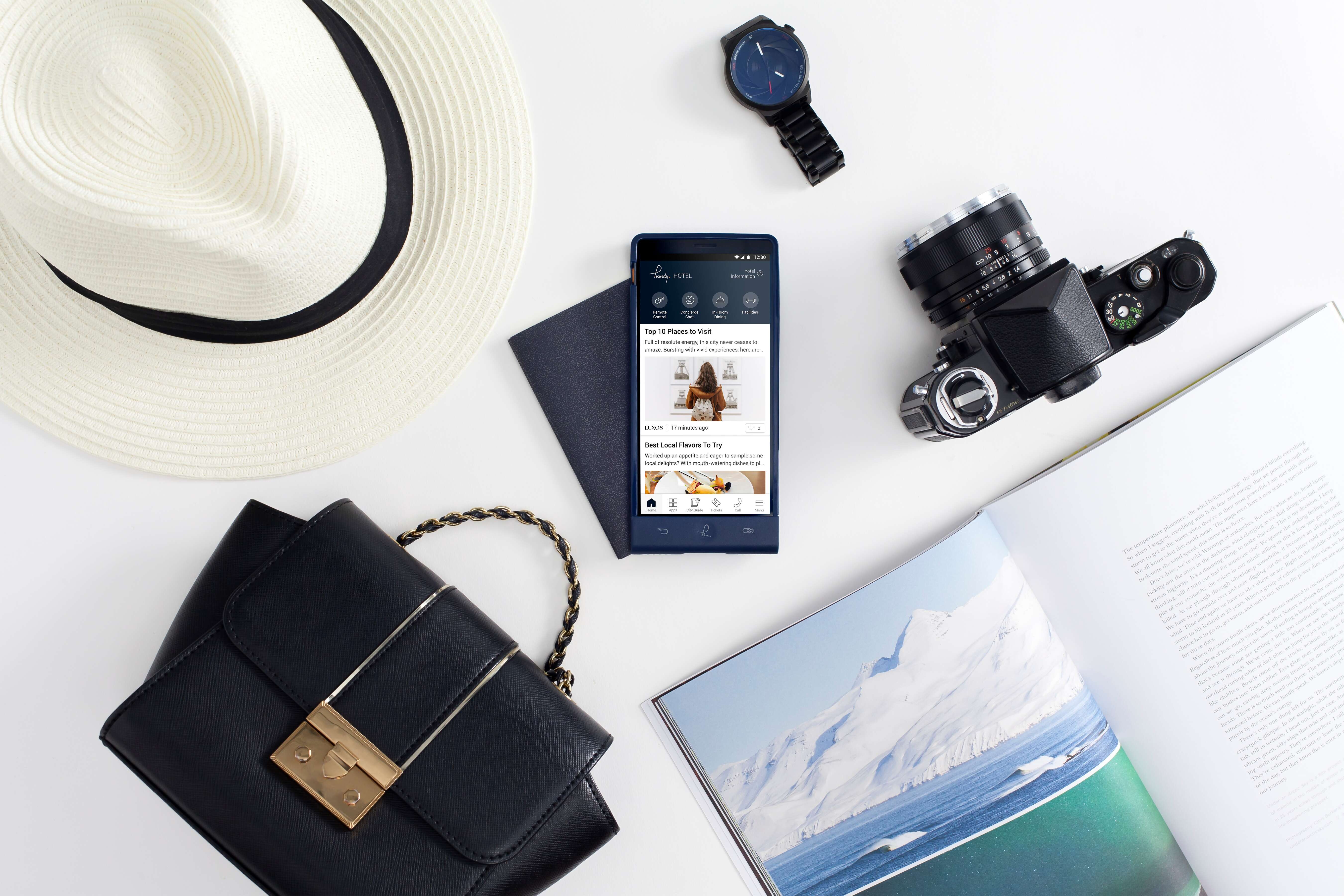 Handy smartphones in Hotels