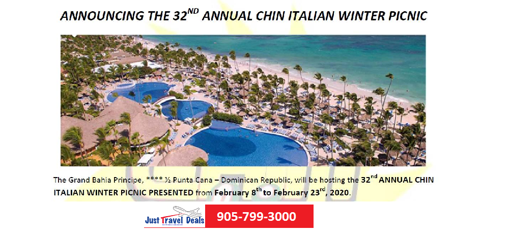 Announcing 32nd Annual CHIN Italian Winter Picnic 2020in Punta Cana