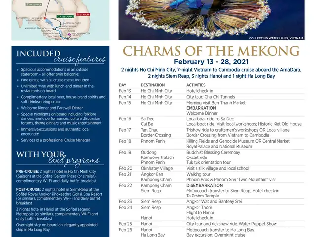 Charms of the Mekong - February 13 to 28, 2021