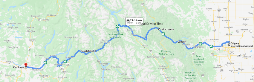 Calgary To Kamloops Road Trip