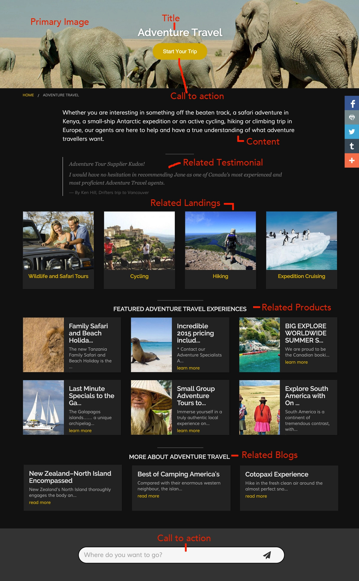 Landing Page Components