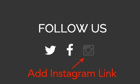 Adding Footer Instagram Link