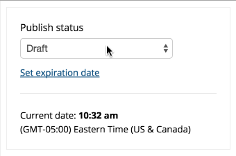 Publish Status