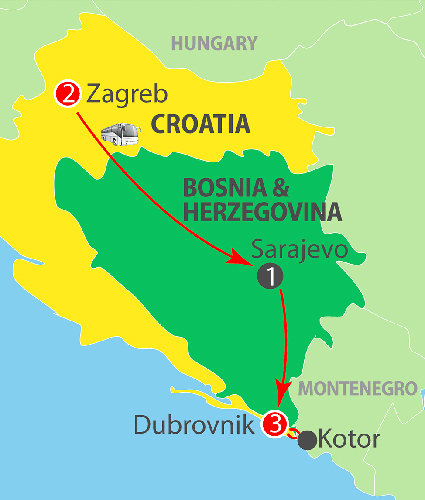 Zagreb to Dubrovnik 7 Day/6 Night Coach Tour ~ K808Z