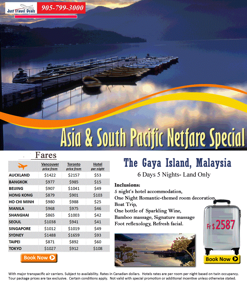 Asia & South Pacific Netfare Special 