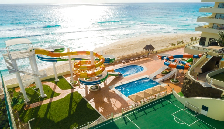 Crown Paradise Club Cancun water slide