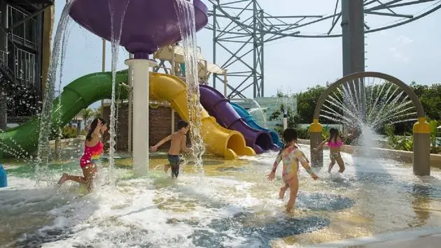 Dreams Natura Resort & Spa's splash park.