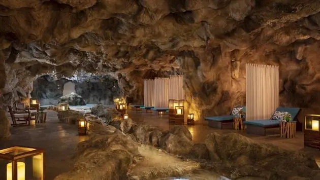 Cenote Spa Relaxation Area at Dreams Natura Resort & Spa.