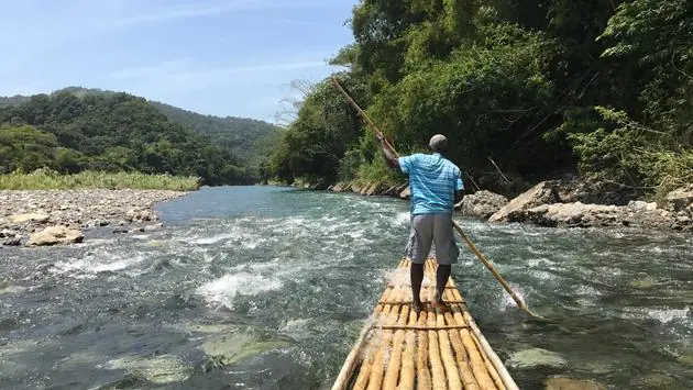Rio Grande River on a bamboo raft.
