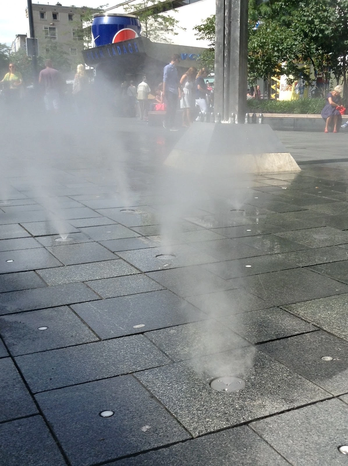 Misting Fountain in the Street