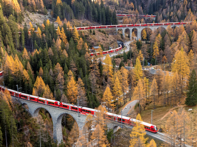 On One of the Most Scenic Railways in the World, Switzerland Breaks Record for Longest Train