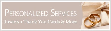 Personlized Inserts, Thank You Cards & Luggage Tags