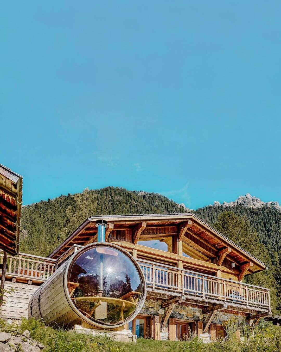 Celebrate in style at our #11 home for the holidays, an Airbnb Luxe chalet under the Mont Blanc massif