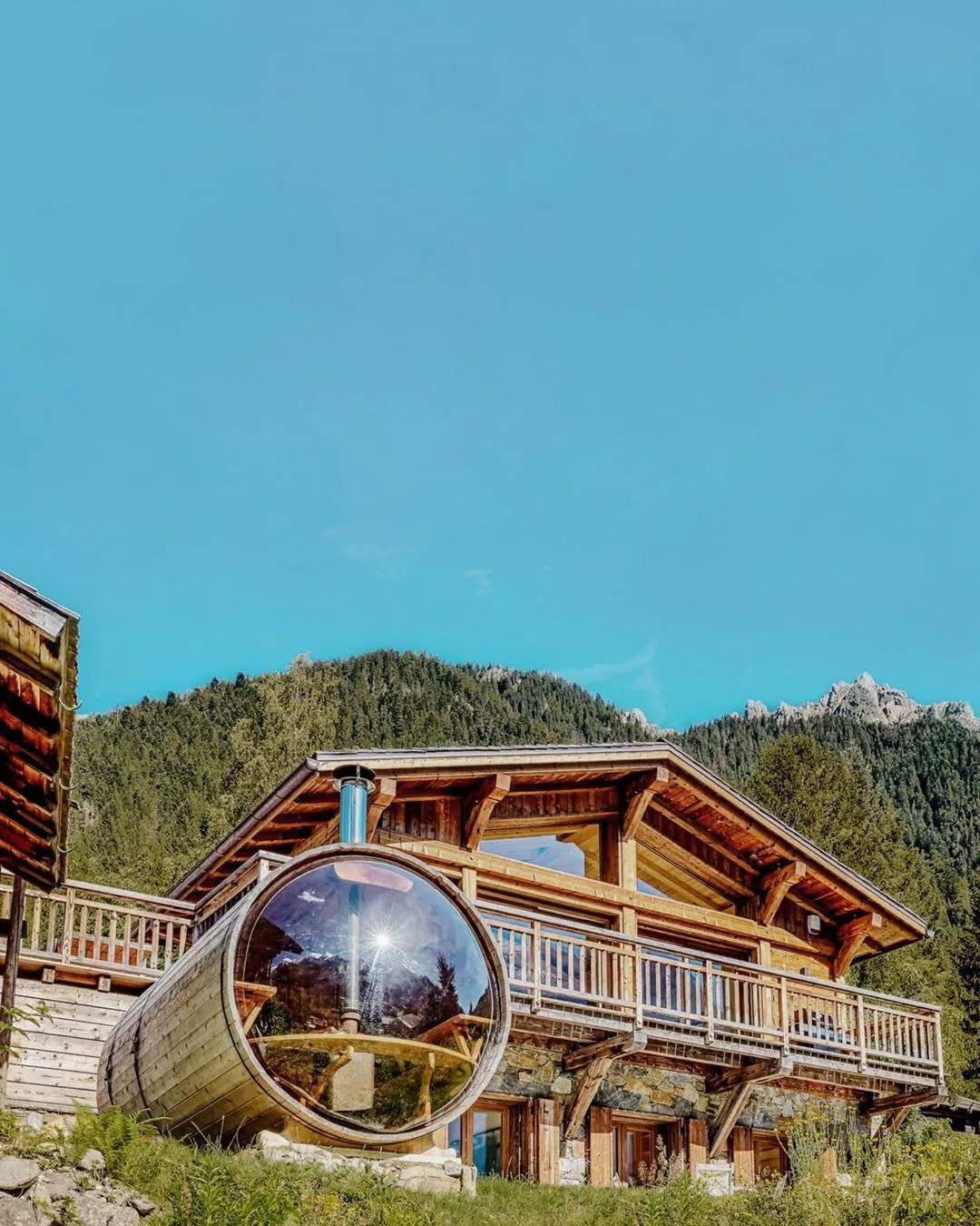 Celebrate in style at our #11 home for the holidays, an Airbnb Luxe chalet under the Mont Blanc massif