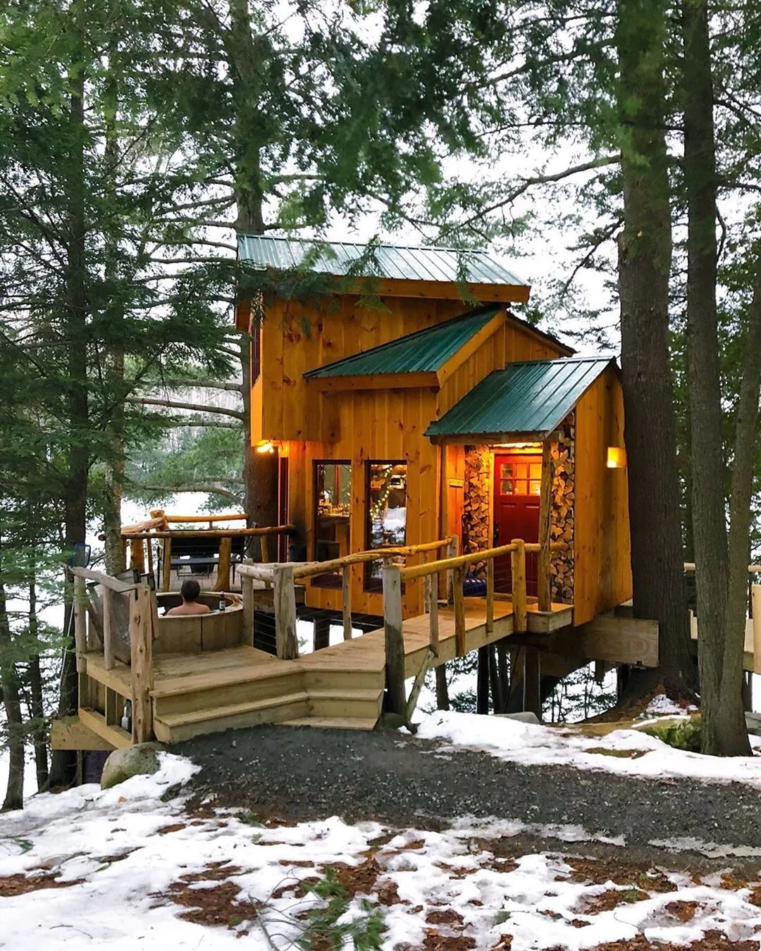 In the corner of Vermont known as the Northeast Kingdom, this treehouse above Walker Pond is one of the most regal castles