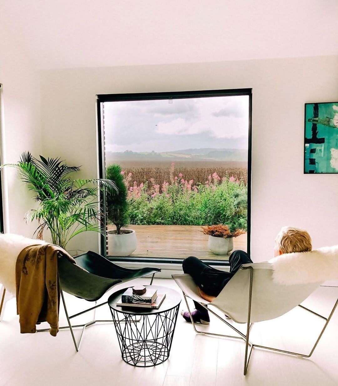 Every detail of Superhost James’s bungalow harmonizes with the big, gorgeous painting that… wait, no, that’s the window looking o