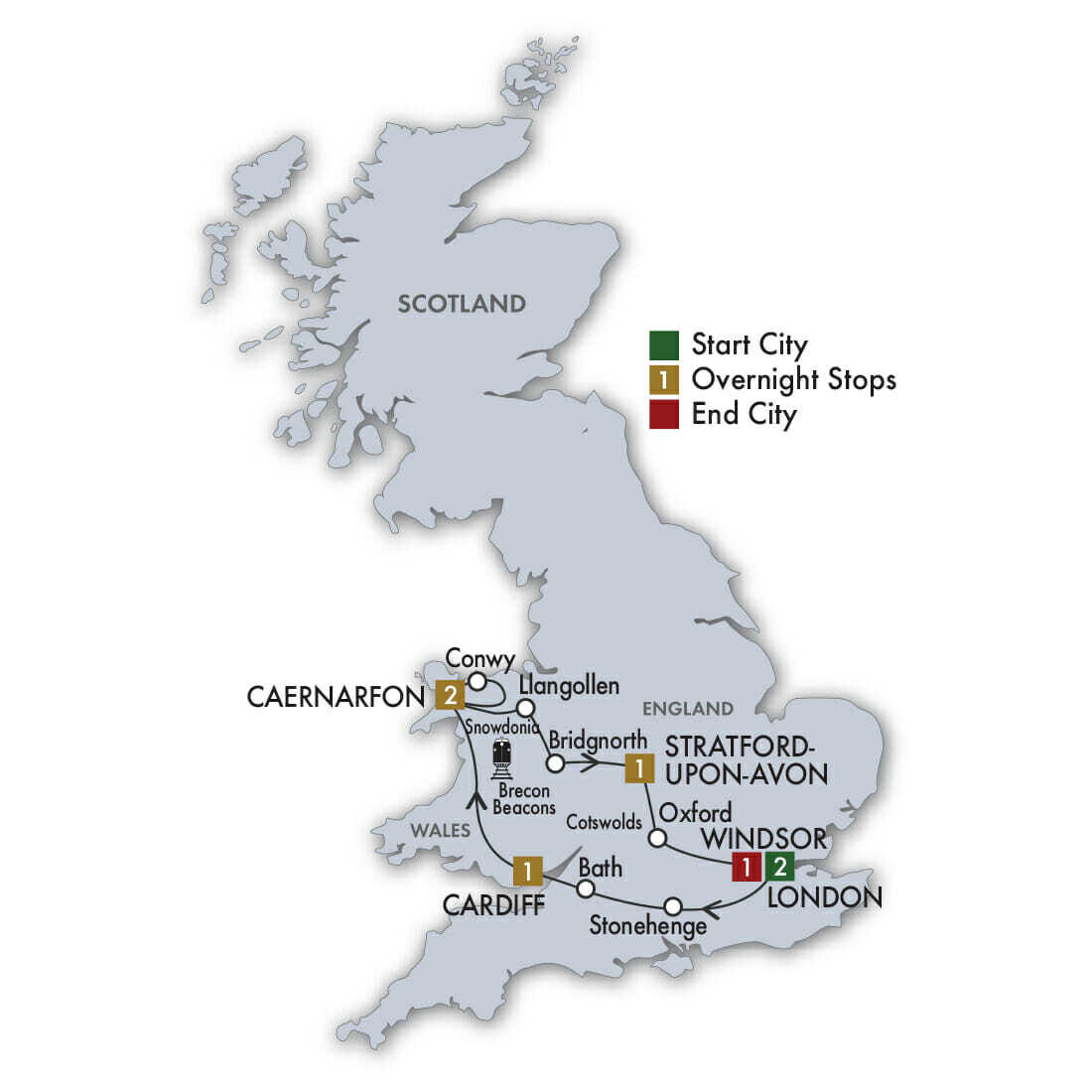 2020 Heart of Wales and England 8 Days/7 Nights