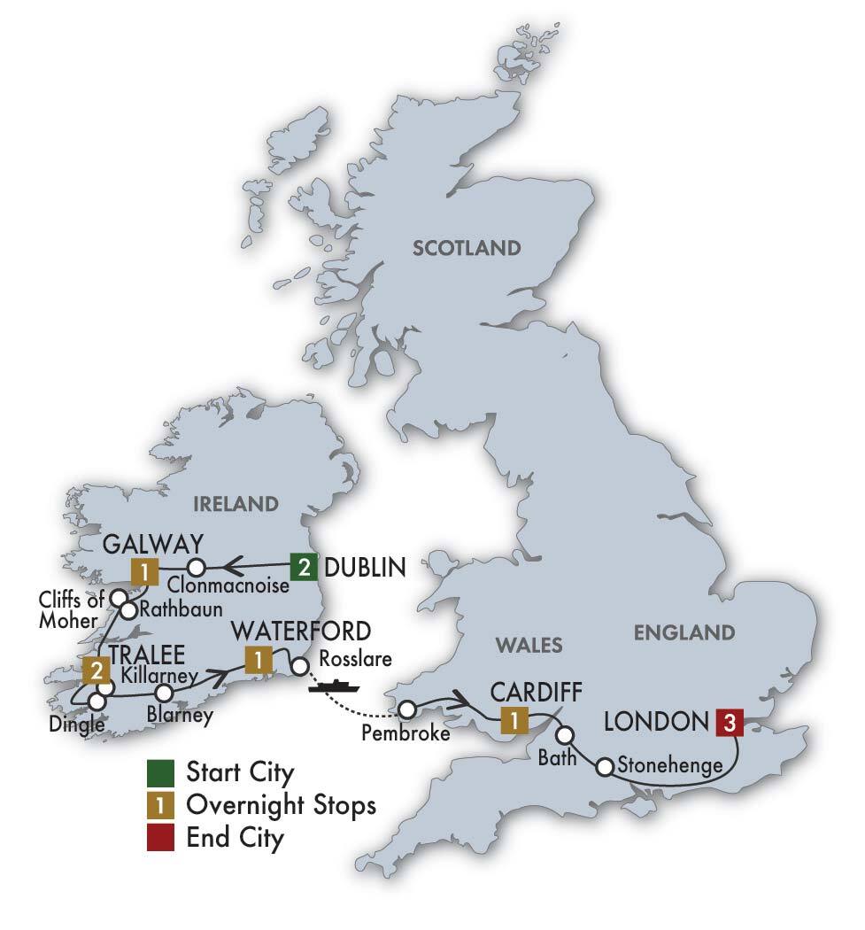2020 Irish & British Focus - 11 days/10 nights