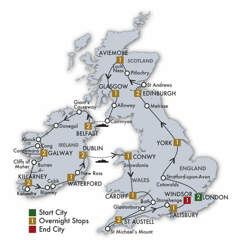 2020 Grand Tour of Britain & Ireland  - 23 Days/22 Nights