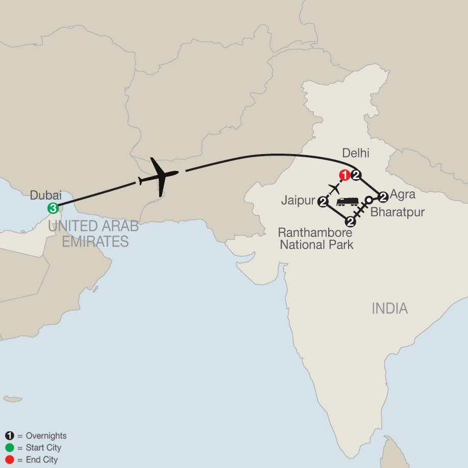 Icons of India: The Taj, Tigers & Beyond with Dubai