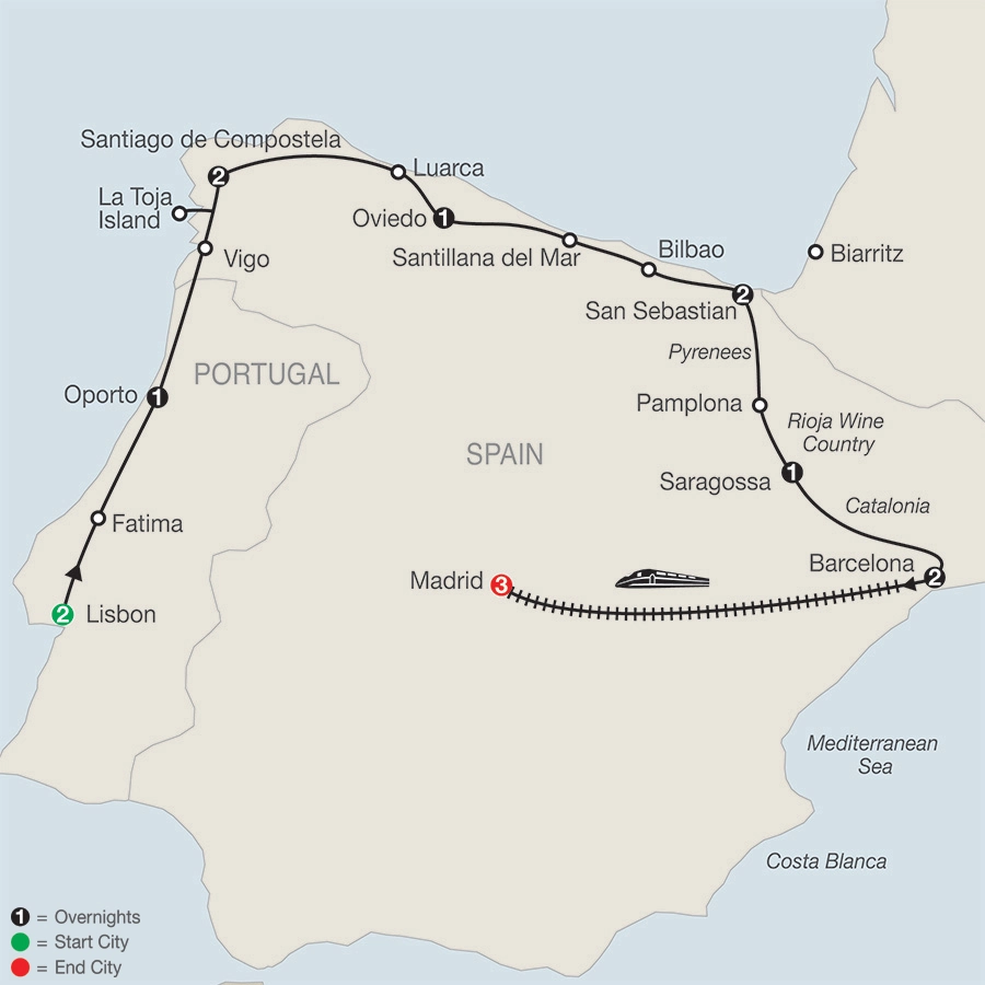 Lisbon & Northern Spain with Madrid