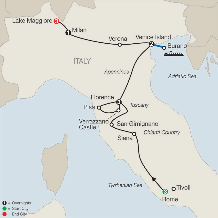 Italian Highlights with Lake Maggiore