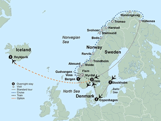 Norwegian Coastal Voyage & Scandinavian Capitals