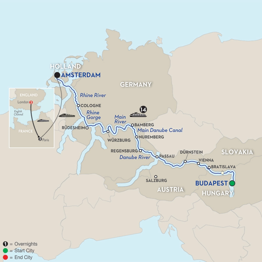 Magnificent Europe with Paris & London – Westbound