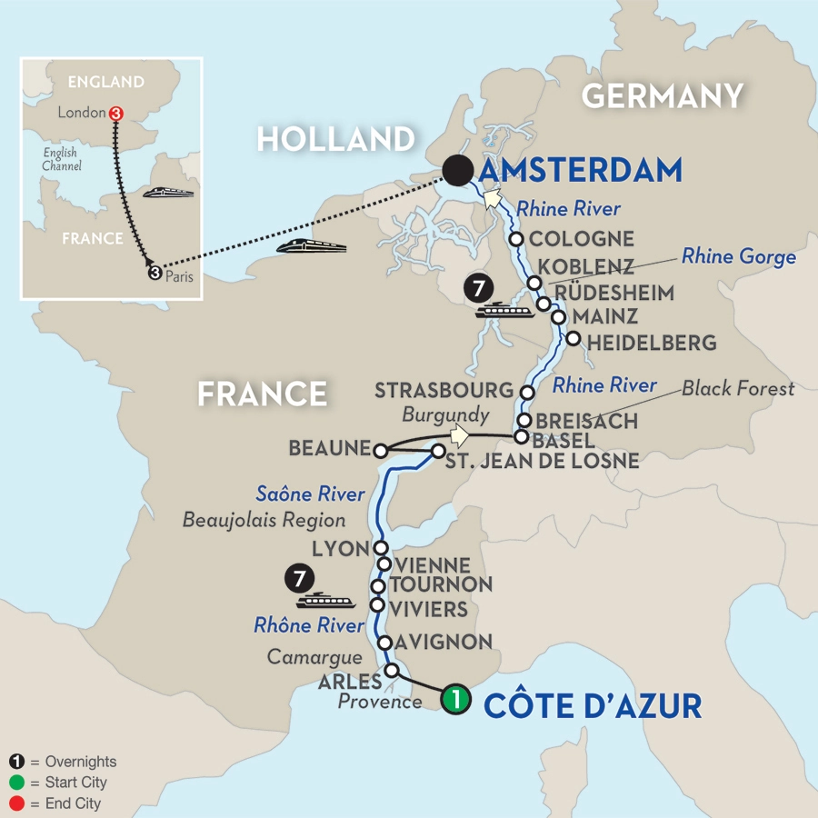 Rhine & Rhône Revealed with Paris & London – Northbound