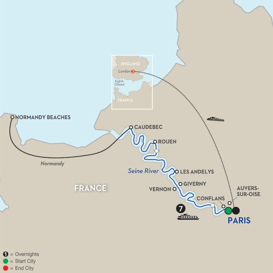 Art & Impressionism Discovery from Paris to Normandy with London