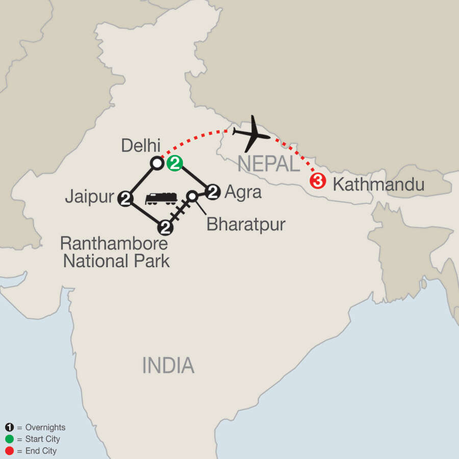 Icons of India: The Taj, Tigers & Beyond with Nepal