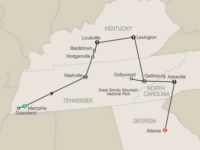 Sights & Sounds of the South with Elvis' 40th Anniversary Celebration and Extended Stay in Atlanta