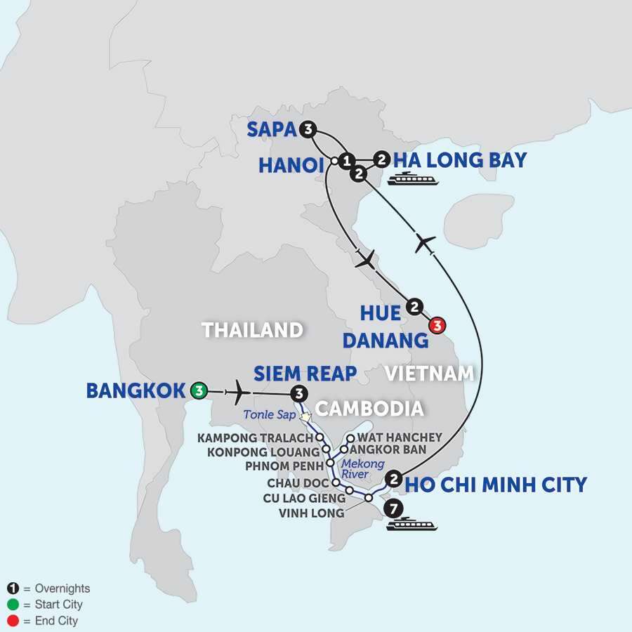 Ultimate Southeast Asia & The Majestic Mekong with Sapa, Hue & Danang - Southbound