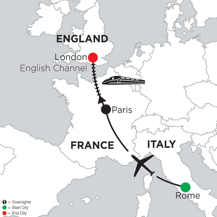4 Nights Rome, 2 Nights Paris & 3 Nights London