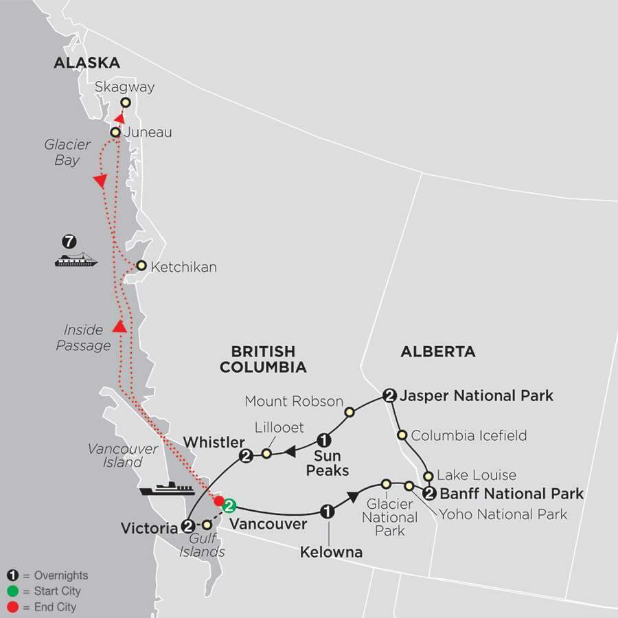 The Canadian Rockies with Alaska Cruise
