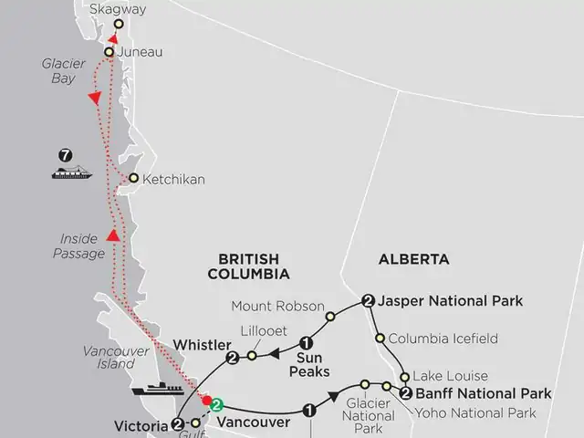 The Canadian Rockies with Alaska Cruise