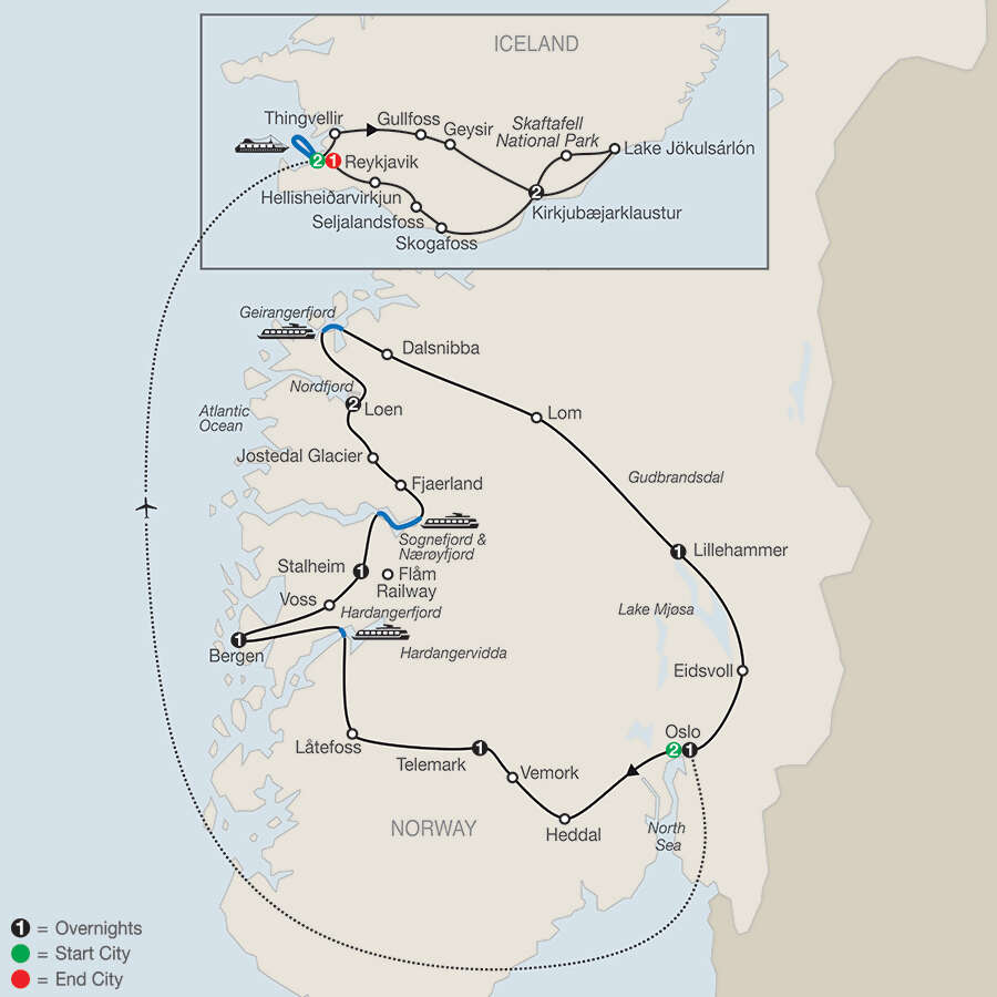 Scenic Norway with Iceland