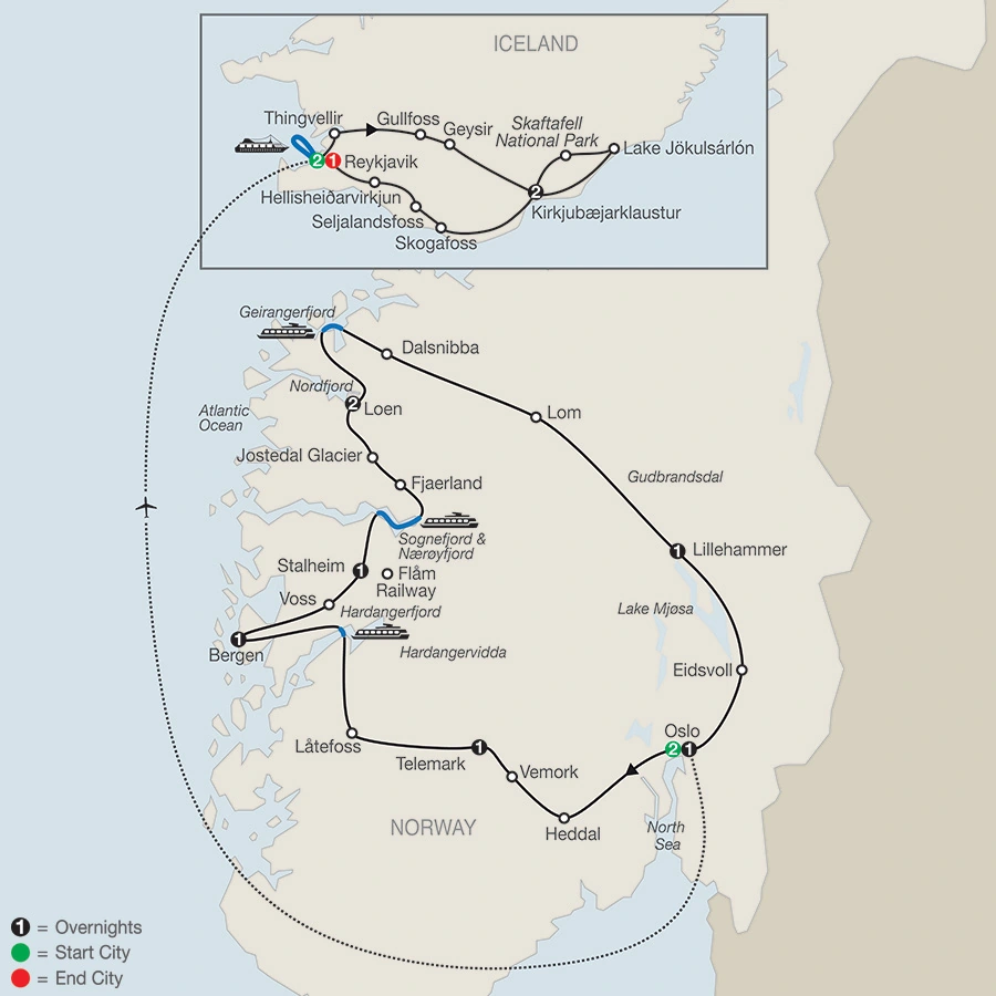 Scenic Norway with Iceland