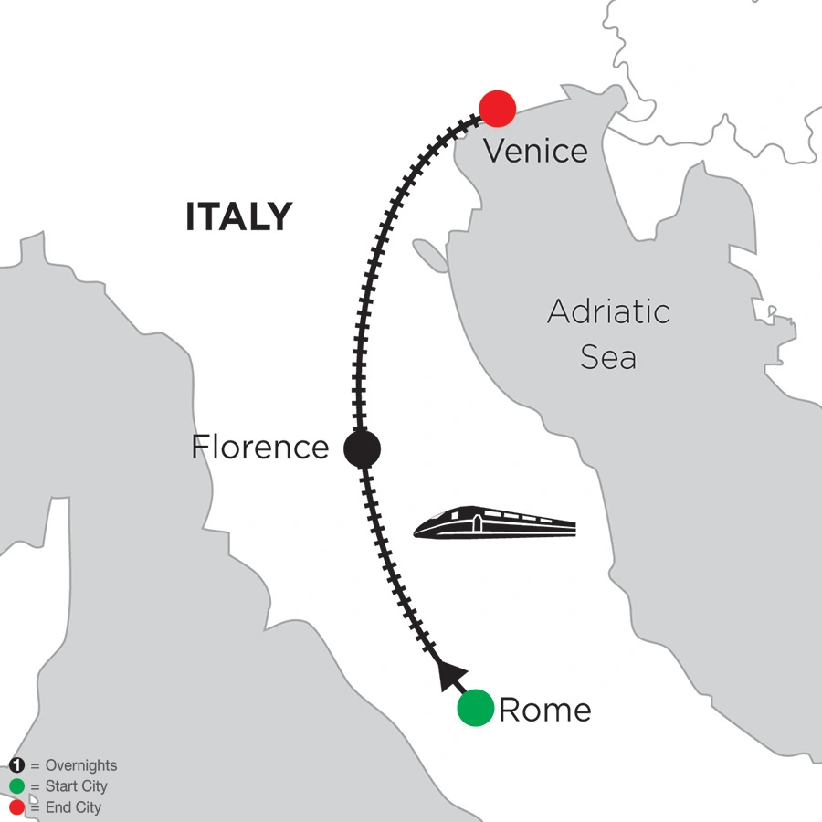 3 Nights Rome, 5 Nights Florence & 4 Nights Venice
