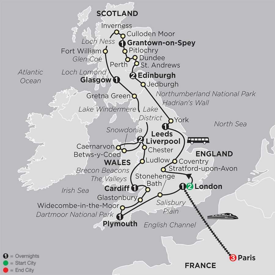 England, Scotland & Wales with Paris