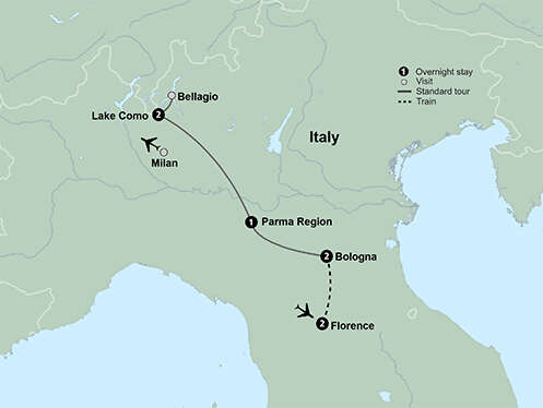 Italy's Bella Vita featuring Florence, Bologna and Lake Como