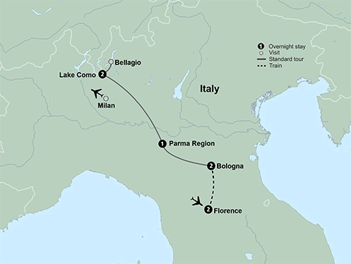 Italy's Bella Vita featuring Florence, Bologna and Lake Como
