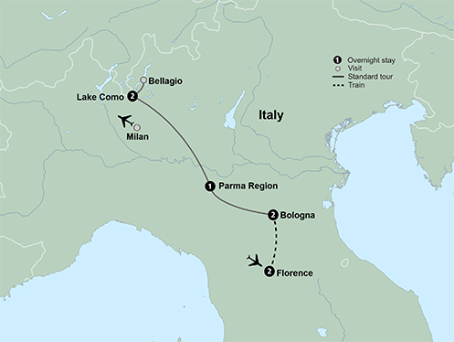 Italy's Bella Vita featuring Florence, Bologna and Lake Como